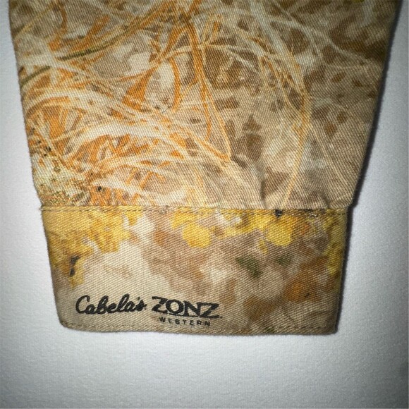 Cabela's Zonz Western Camouflage Button-Up Shirt Womens Large Long Sleeve - Picture 6 of 12